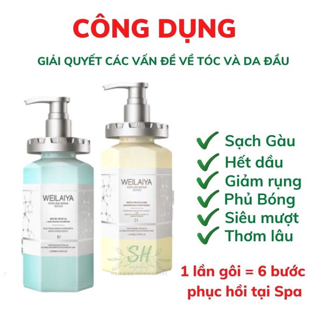 Dầu Gội Weilaiya DFH137 Phục Hồi Cho Tóc Khô Xơ Chăm Sóc Tóc Ngừa Rụng Kích Mọc Tóc Thảo Dược Chính Hãng