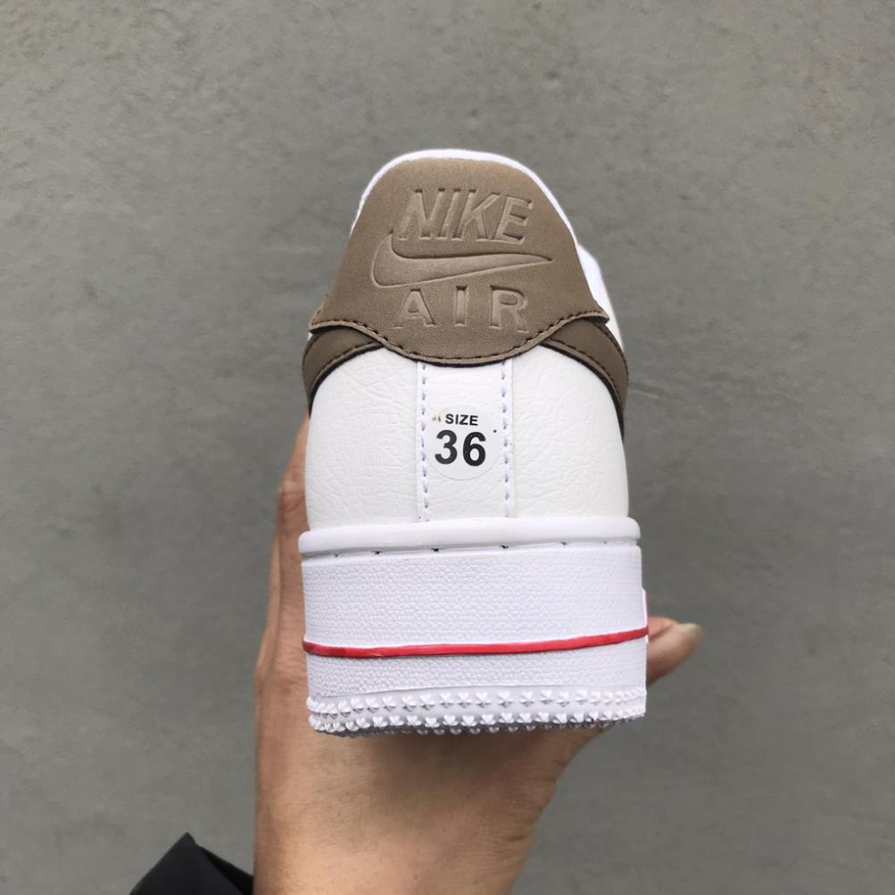 Giày AF1 FORCE 1 trắng vạch nâu Hot trend thể thao sneaker nam nữ