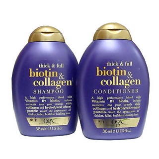 Bộ dầu gội và dầu xả biotin collagen thick and full 385ml/1 chai