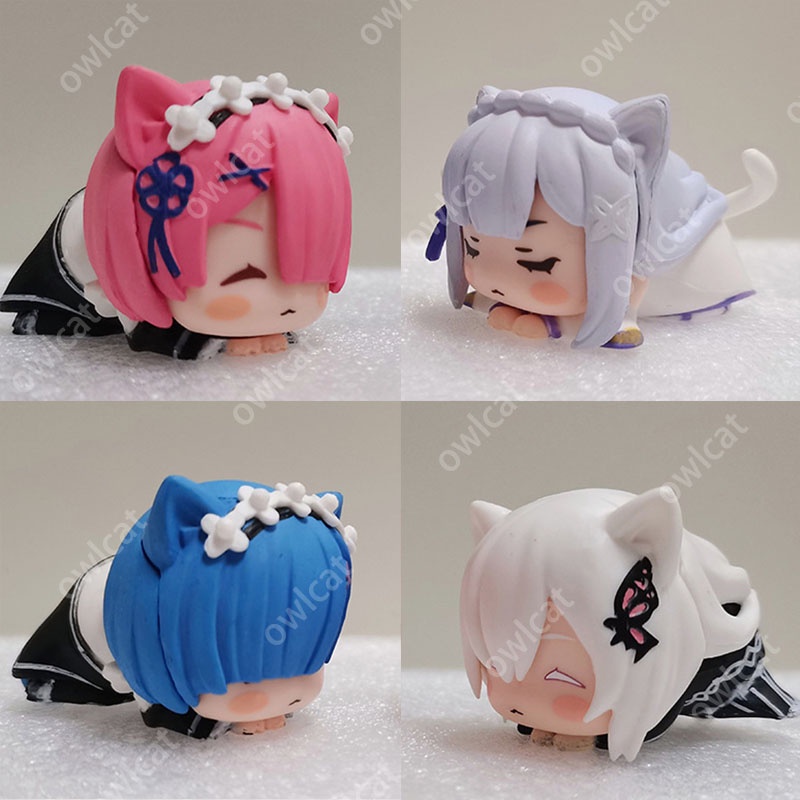 Nhân Vật Ram Emilia Echidna Kitty Đang Nằm Dễ Thương Mô Hình Nhân Vật Nữ Anime Re: Life in a Different World from Emily