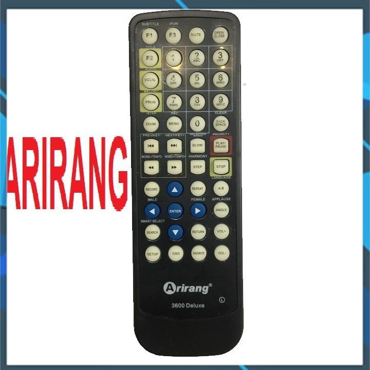 Remote ARIRANG AR-3600 Delux - Remote điều khiển karaoke Arirang AR-3600 Deluxe