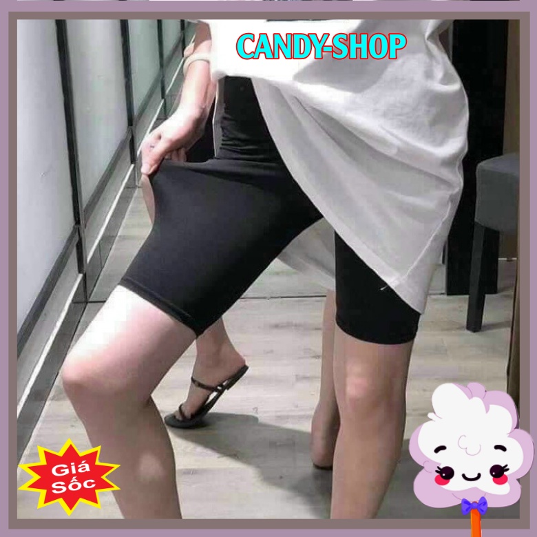 Quần legging lửng nữ đẹp cạp cao, quần đùi legging nâng mông dáng ngố tập gym thể thao co giãn 4 chiều.Candy-shop | BigBuy360 - bigbuy360.vn