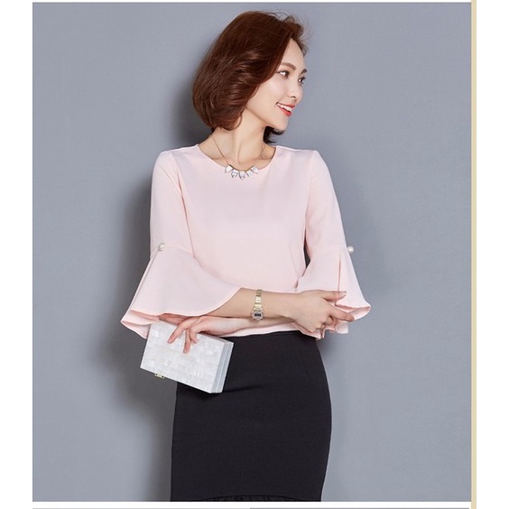 MZ049 Áo chiffon nữ hè tay loe hàng nhập