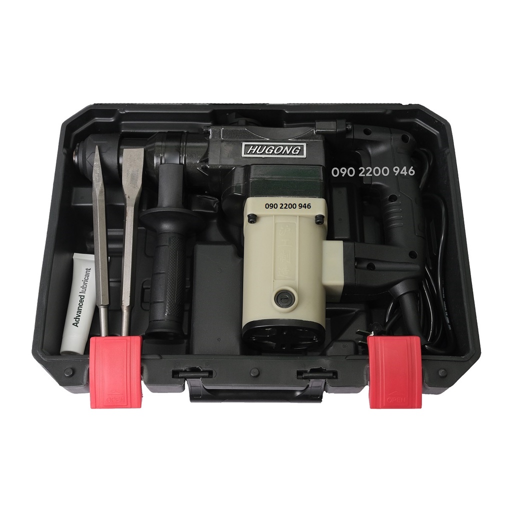 Máy khoan đục HUGONG 613 1050w | 2 chức năng đục và khoan bê tông,đục tường, sàn bê tông ,bảo hành 1 năm, tặng 2 mũi đục