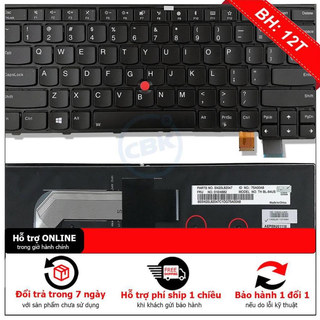 Bàn phím laptop Lenovo ThinkPad T460s T470s 01YT100, SN20Q55991 T460P T470P có đèn Backlit