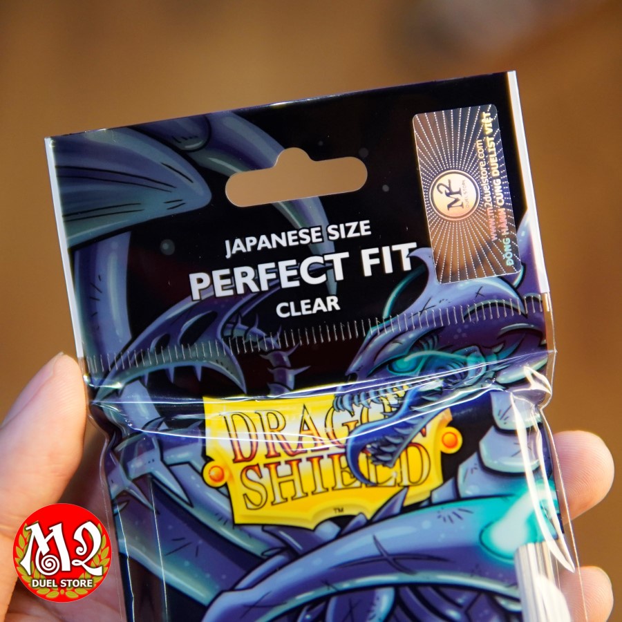 Bọc bài Yugioh Dragon Shield - Japanese Size - Perfect Fit Clear TOPLOAD - 100 Clear Inner Sleeves - Nhập khẩu từ USA