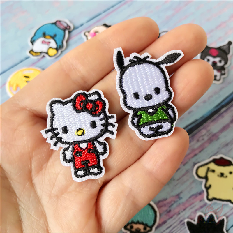 Miếng Vá Trang Trí Quần Áo SANRIO HELLO KITTY Hoạt Hình 16 Kiểu Dễ Thương Tùy Chọn