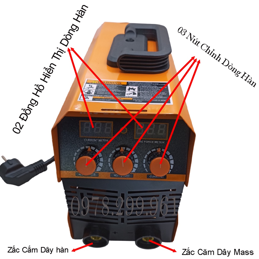 Máy Hàn Điện Tử Mini JASIC ARC - 200 Dùng Cho Gia Đình, Tặng full bộ phụ kiện