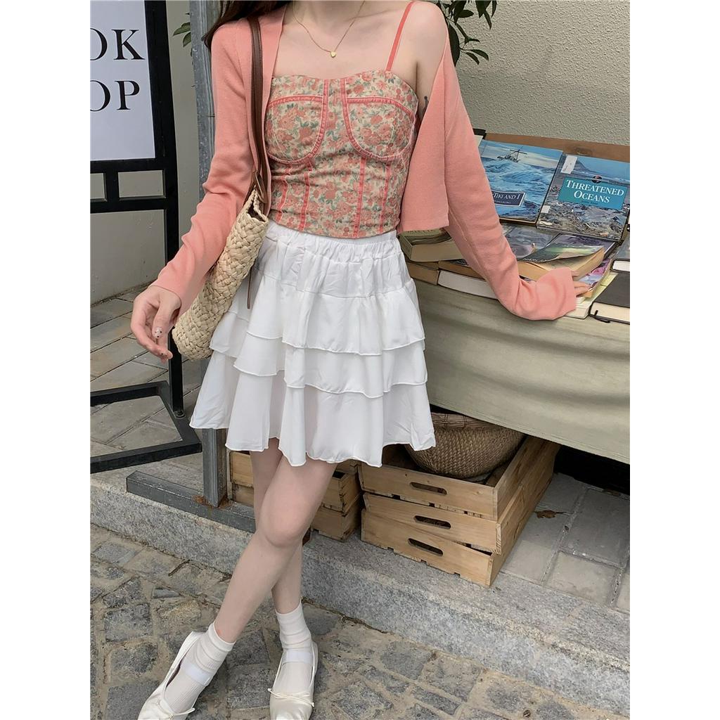 Áo Khoác Cardigan Dệt Kim Hoa Dài Tay Thời Trang Sành Điệu 61756