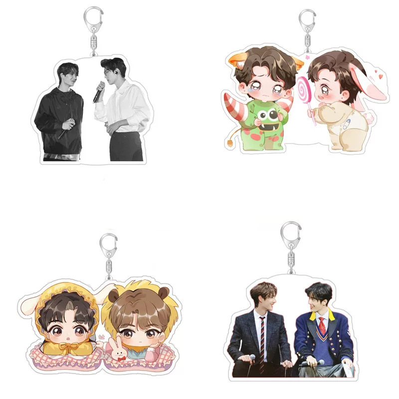 Wang Yibo Xiao Zhan BJYX against acrylic pendant double sided keychain