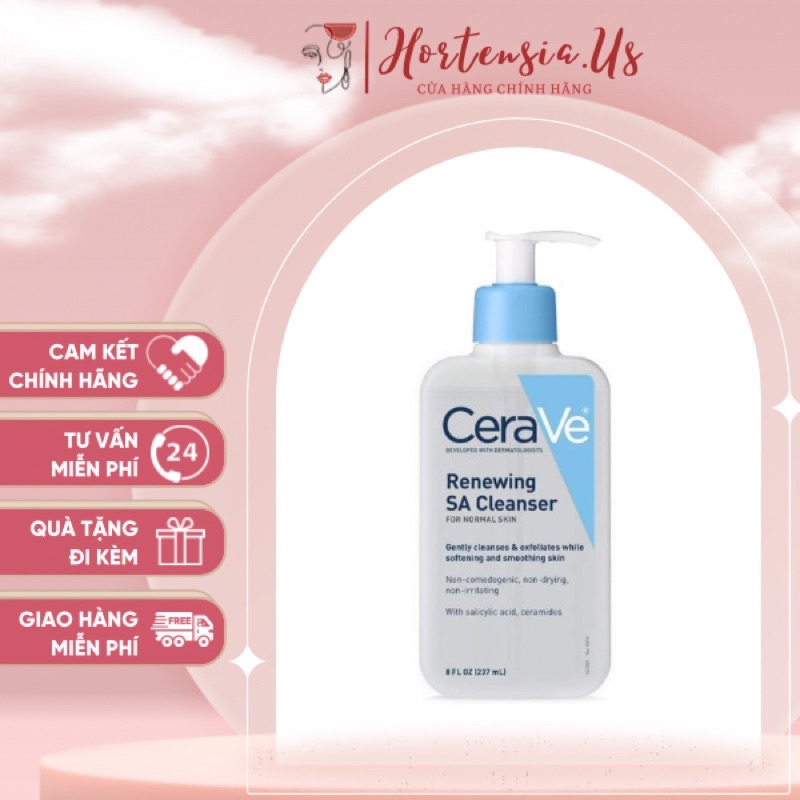 Sữa Rửa Mặt Cerave Renewing SA dành cho da nhạy cảm 237ml