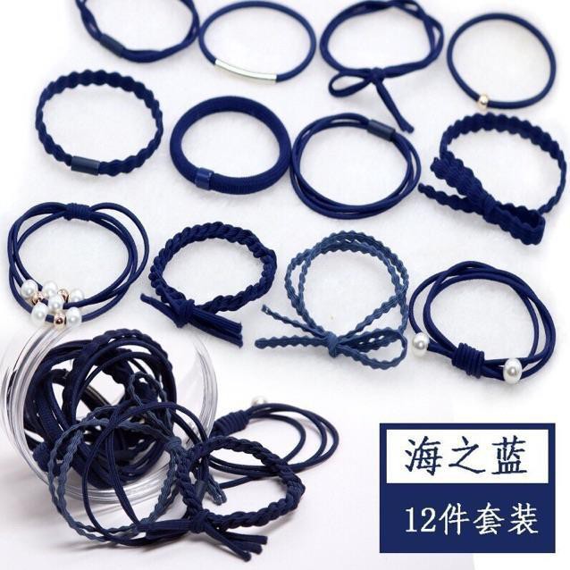 Set 12 Dây Buộc Tóc Hàn Quốc Siêu Xinh Kèm Hộp Đựng