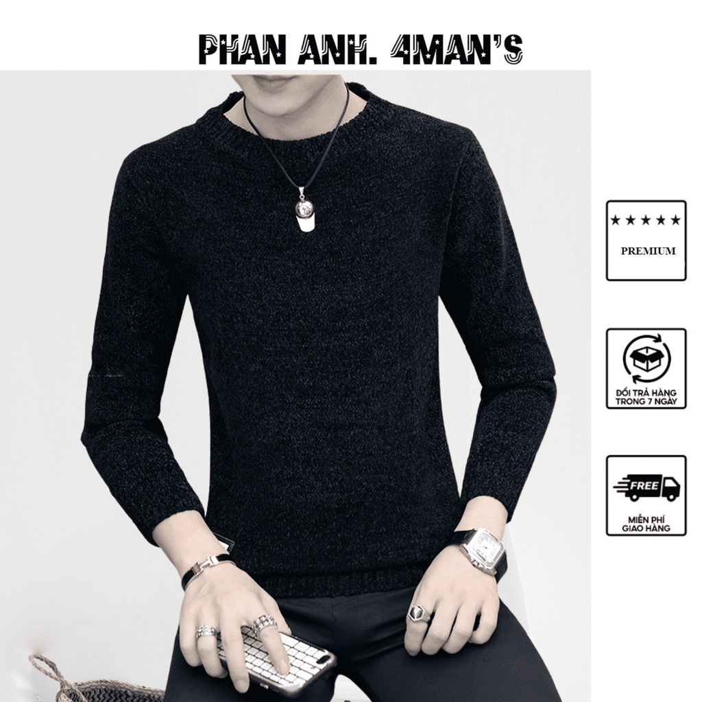 Áo len nam dài tay cổ tròn Phananh.4mans kiểu dáng Hàn Quốc - 4ML01