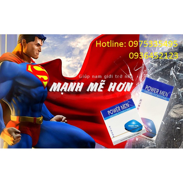 [RẺ VÔ ĐỊCH] Bao Cao Su Powermen Xanh Viagra  hộp 12 chiếc chống Xuất Tinh Sớm &amp; Kéo Dài Thời Gian Quan Hệ