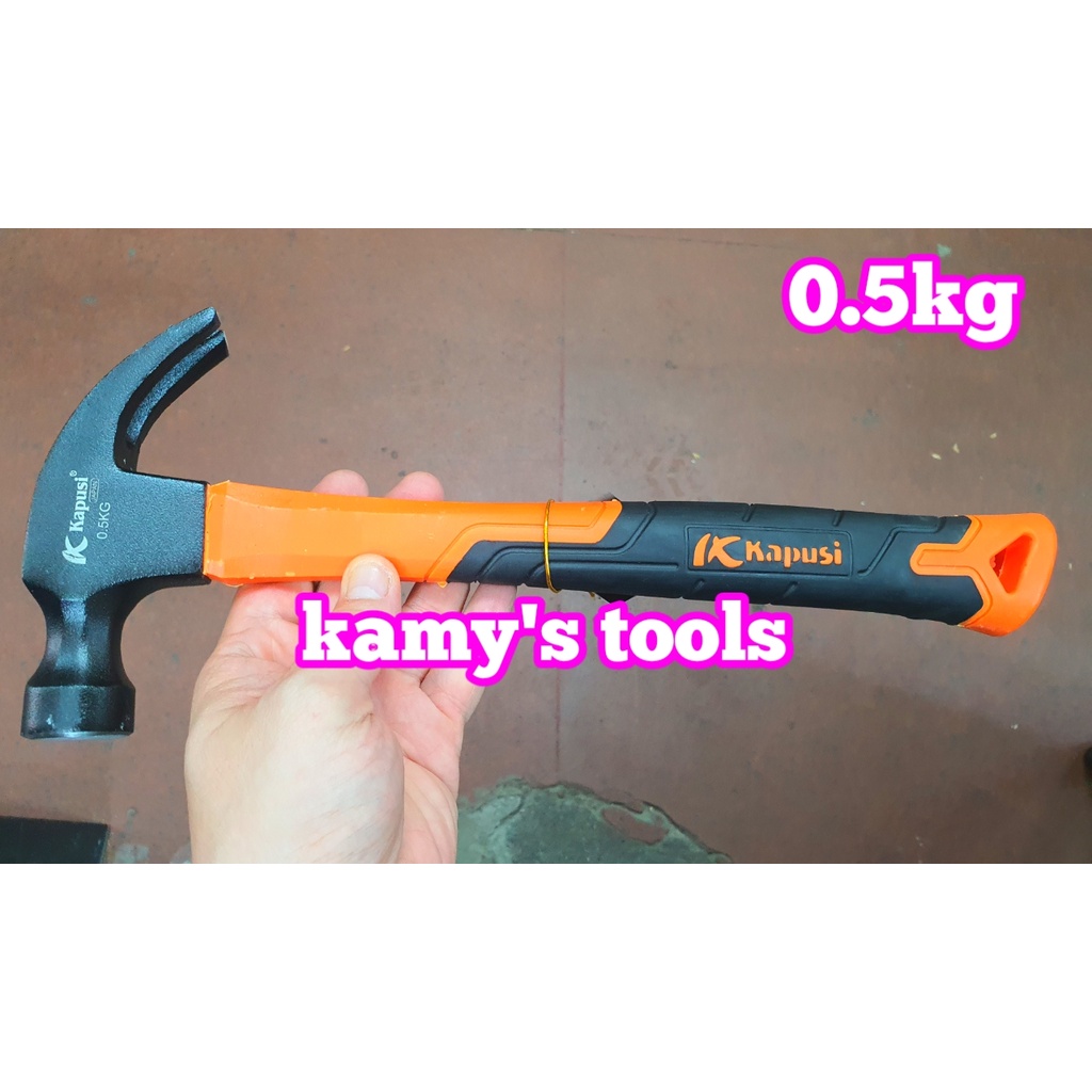 Búa nhổ đinh đóng đinh cán dài cao su Kapusi 0.25kg 0.5kg 0.75kg