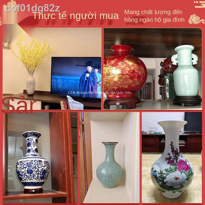 ✢✱▤Gốm sứ Jingdezhen Bình nhỏ Trang trí nội thất Trang trí hoa Hoa khô Phòng khách Trung Quốc Tủ TV Thủ công mỹ nghệ