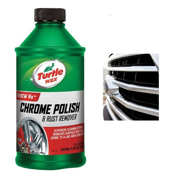 Kem đánh bóng kim loại , Chrome - Turtle Wax Chrom Polish 355ml.