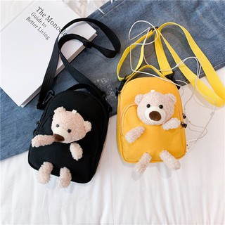 Túi Đeo Chéo Teddy 2 Ngăn Siêu Cute
