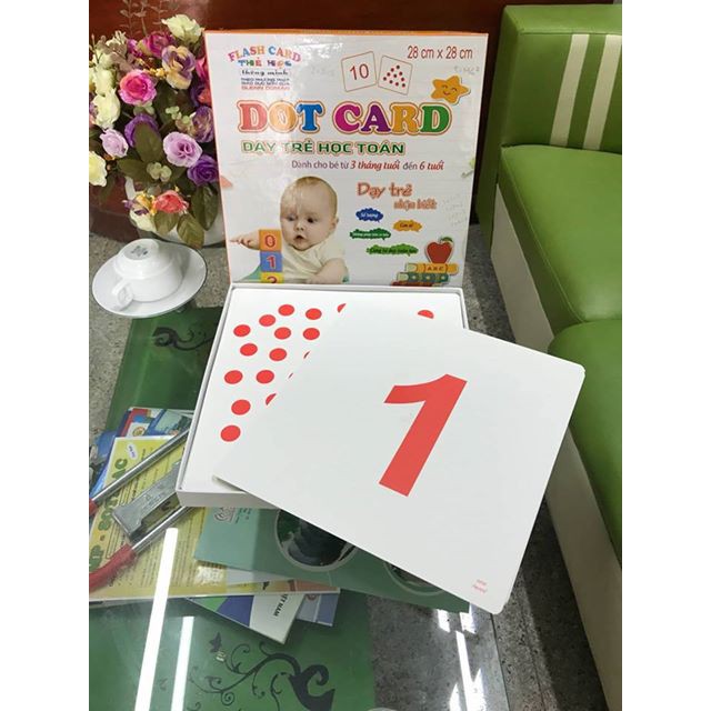 [KM Đặc biệt] Bộ Thẻ học Toán chấm Dot card theo pp Glenn Doman dành cho bé từ 3 tháng tuổi trở lên