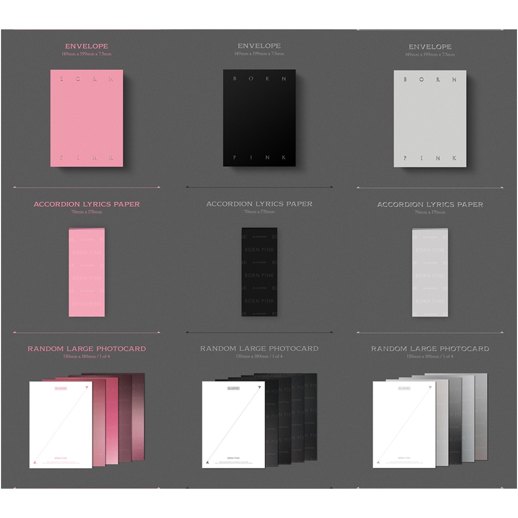 Set hộp album thứ 2 KPOP GOODS phiên bản BLACKPINK BORN PINK