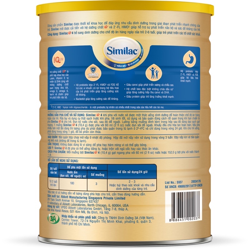 Sữa bột Similac Eye-IQ 4 1.7kg