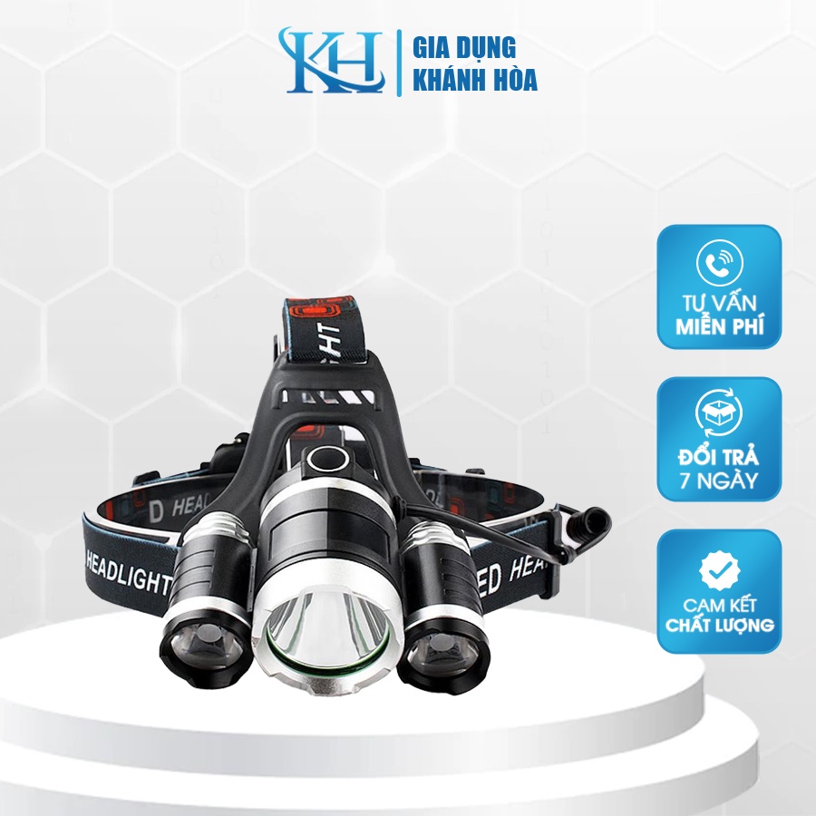 Đèn pin đội đầu 3 bóng LED siêu sáng - KH028