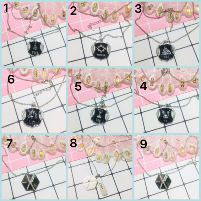 Vòng cổ EXO 80k->40k /dây chuyền kpop EXO tên thành viên logo