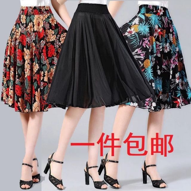 Chân váy xòe dài nhiều mẫu