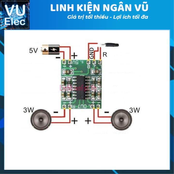 Module Khuếch Đại Audio 2x3W 5V PAM8403