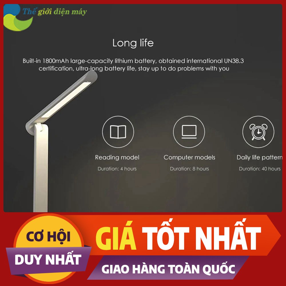 [SaleOff] Đèn bàn học Xiaomi Yeelight YLTD11YL thời lượng pin tối đa lên đến 40h - Bảo hành 6 tháng - Shop Thế Giới Điện