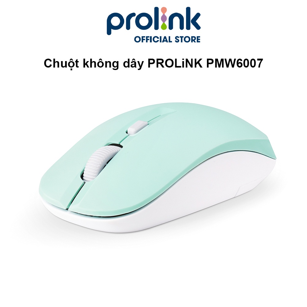 Chuột không dây PROLiNK PMW6007 kiểu dáng thời trang, tiết kiệm pin, độ phân giải cao dành cho PC, Laptop