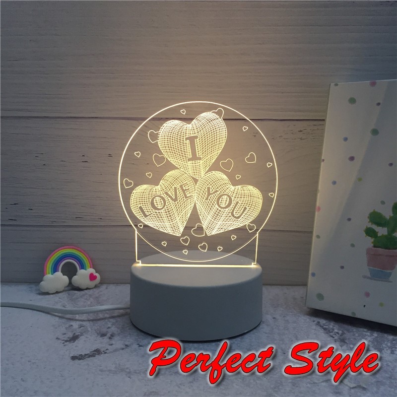 Đèn Ngủ 3d, Đèn Trang Trí, Quà Tặng Sinh Nhật Ý Nghĩa - I love you