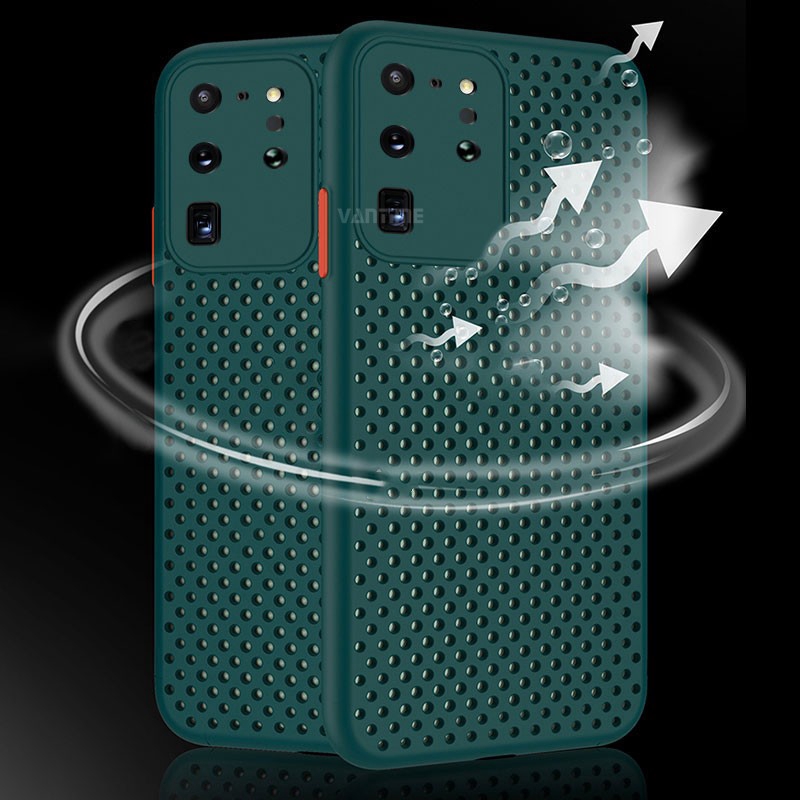 Ốp điện thoại mềm siêu mỏng chống nước có lưới tản nhiệt cho Samsung Galaxy S20 S20+ S20