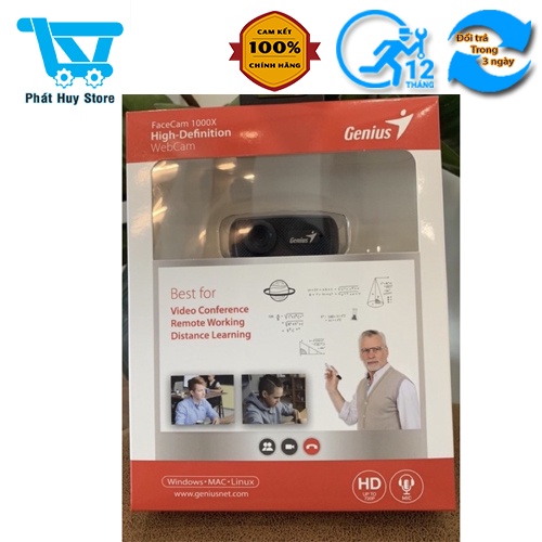 Webcam chính hãng HD720p Genius Facecam 1000X V2 | BigBuy360 - bigbuy360.vn