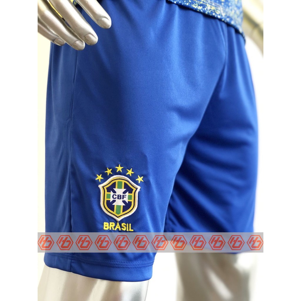 Quần áo bóng đá Đội tuyển Brazil tổng hợp thun mềm mịn co dãn tốt