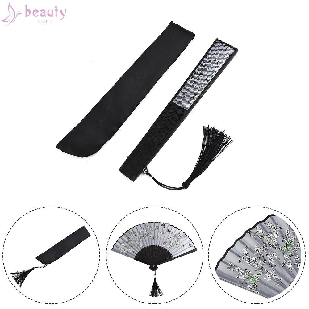 Quạt Xếp Kèm Túi Vải 1 Mảnh Hóa Trang Phong Cách Cổ Điển