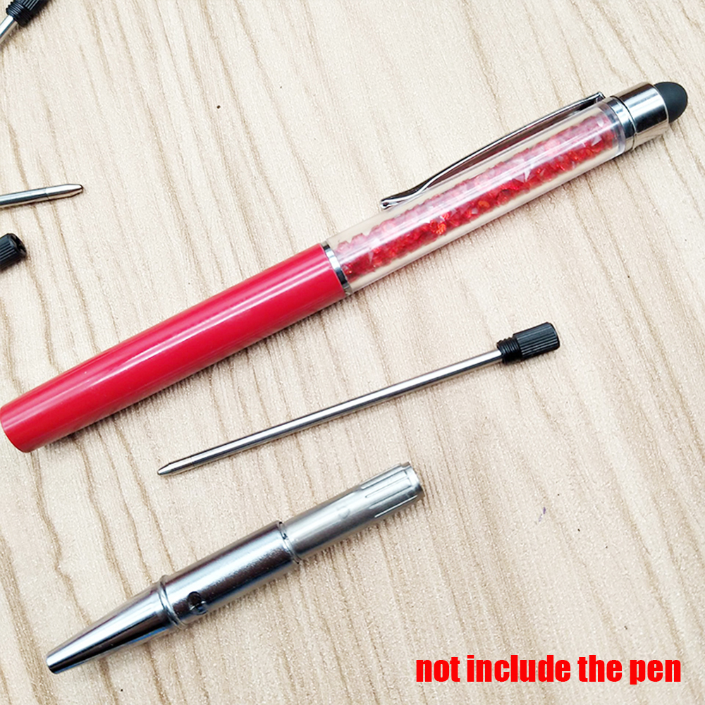 Set 10 Ruột Bút Máy Vỏ Kim Loại Màu Xanh / Đen Ngòi 0.5mm Độc Đáo