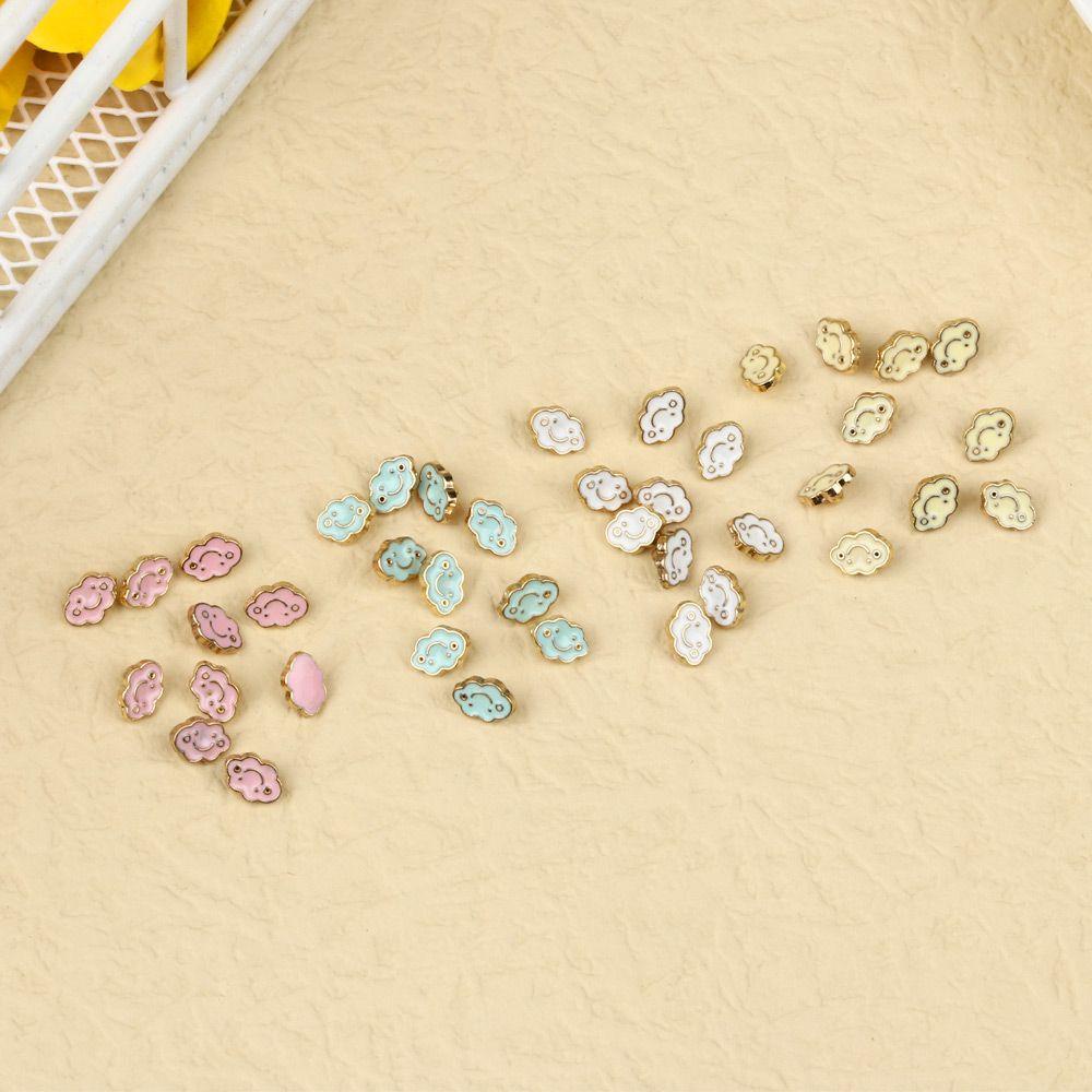 DIACHAVN Set 10 Nút Búp Bê Mini Hình Đám Mây