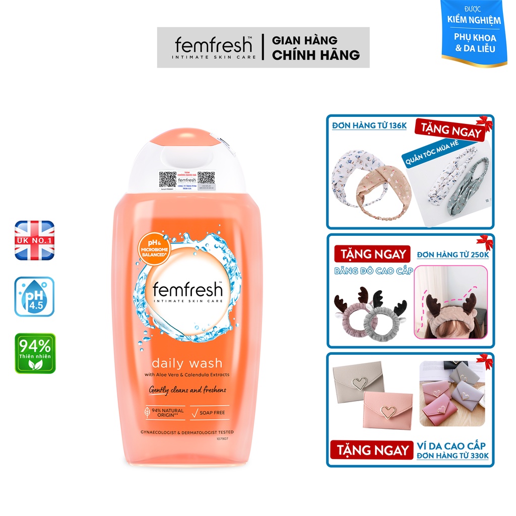 Dung Dịch Vệ Sinh Phụ Nữ Femfresh Daily Intimate Wash 250ml Anh Quốc