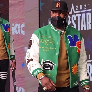 Áo Khoác Bóng Chày Thể Thao Thêu Họa Tiết James Thời Trang Cho Cặp Đôi varsity jacket áo varsity jacket varsity jacket nam varsity jacket nam varsity jacket 2hand áo varsity jacket nam varsity jacket bomber