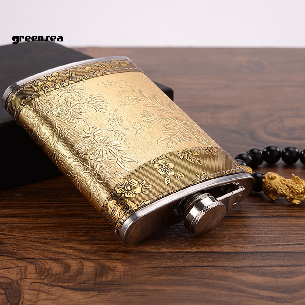 Bộ Bình Đựng Rượu Whiskey 8Oz Thiết Kế Nhỏ Gọn Kèm Phễu Tiện Dụng