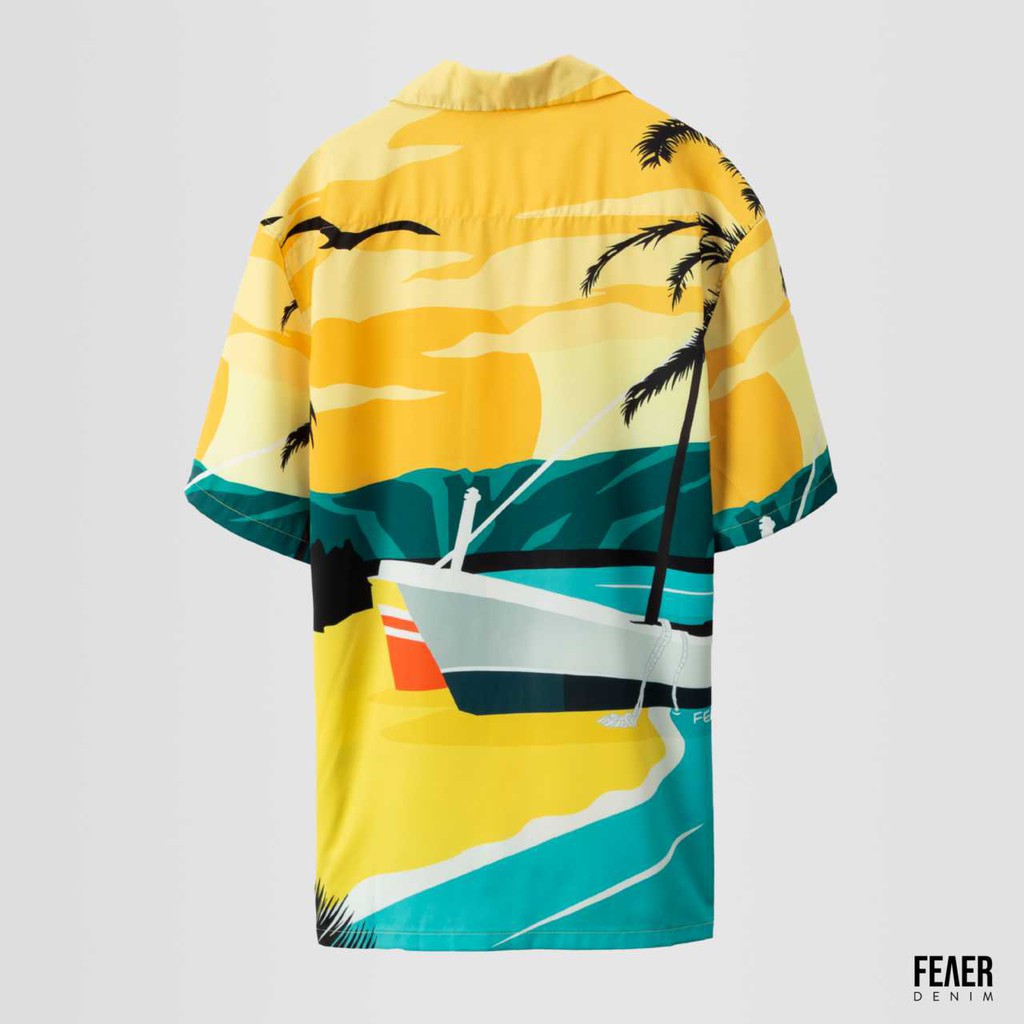 Áo sơ mi nam họa tiết Feaer DENIM chất lụa Beach Vibes | BigBuy360 - bigbuy360.vn