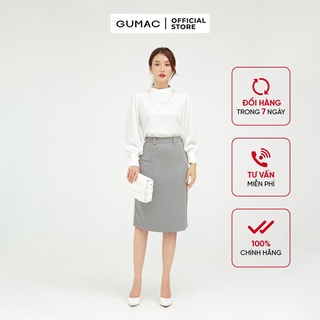 Chân váy nữ suông cơ bản GUMAC công sở thanh lịch VB5127