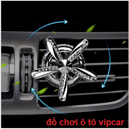 Trang trí cửa gió điều hòa ô tô - Nước hoa sáp thơm cánh quạt đính đá cực sang cực đẹp cho xế yêu