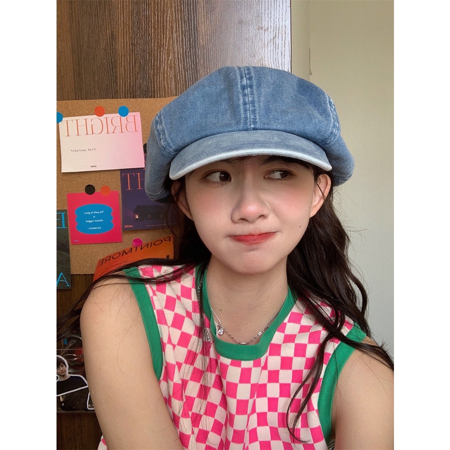 Mũ Beret Thời Trang Xuân Hè Phong Cách Cao Bồi Nhật Bản Dành Cho Nữ
