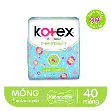 4 gói Băng Vệ Sinh Kotex hằng ngày kháng khuẩn 40 Miếng / gói