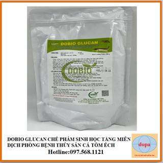 DOBIO GLUCAN DOPA GÓI 500G Chế phẩm sinh học tăng cường sức đề kháng phòng bệnh cá, tôm, thủy sản DOPA.COM.VN