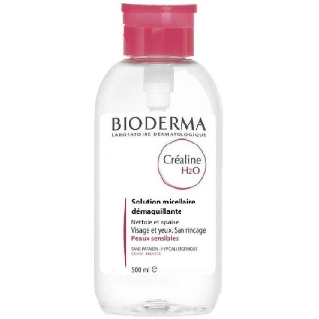 Nước Tẩy Trang Bioderma Créaline H20 Solution Micellaire (500ml) - Nắp nhún ấn