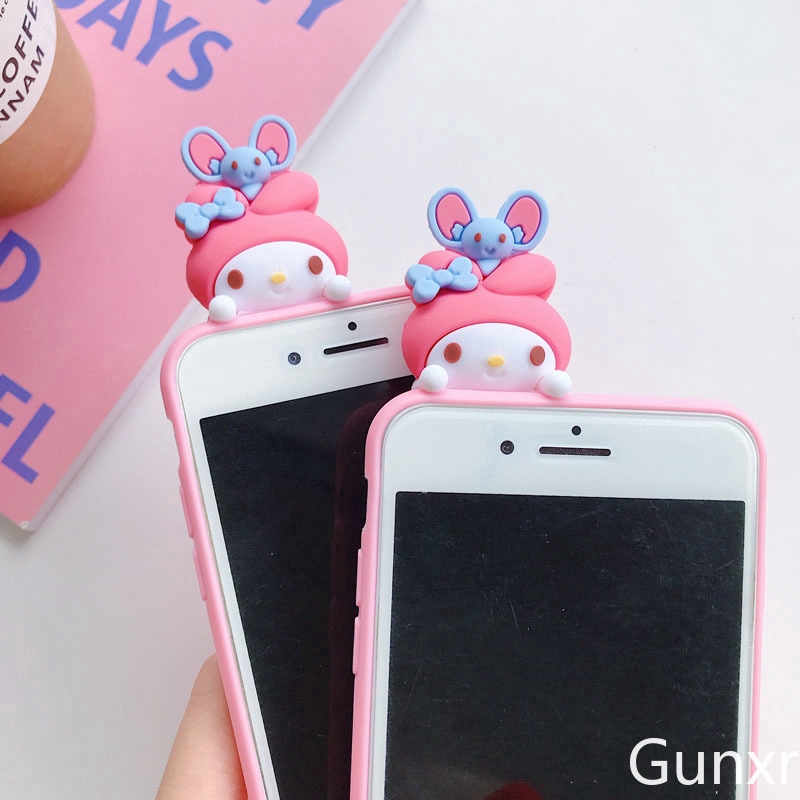 3D Cartoon Ốp lưng Ốp lưng Vivo Y91c Y11 Y17 V9 V7 V5 Y91 Y95 Y19 V15 V11i Y71 Y81 Cute Melody Doll Soft Case