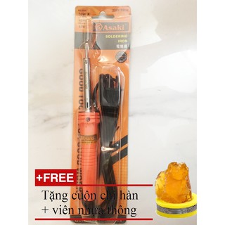 Mỏ hàn chì đầu nhọn cao cấp 30w asaki ak-9038 + tặng chì nhựa thông